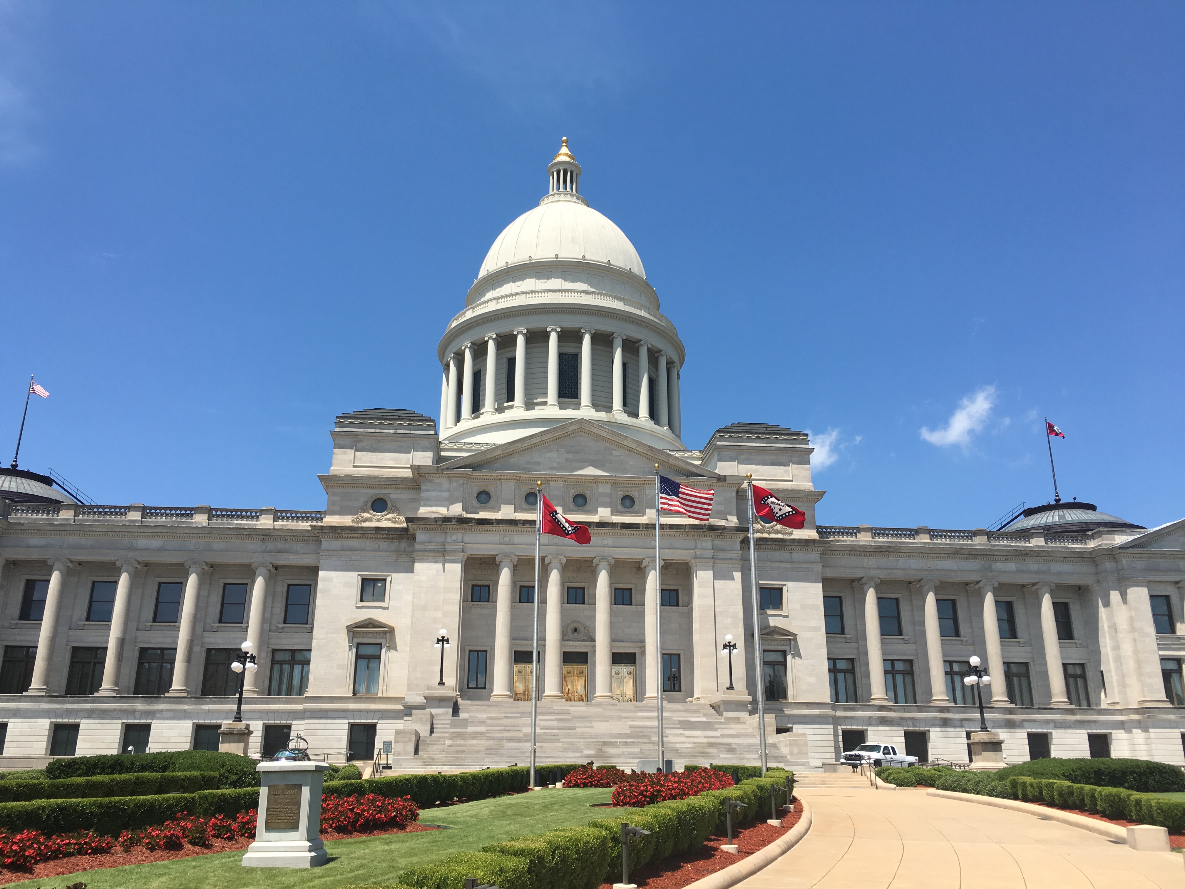 The Arkansas State Capitol in Little Rock, July 13, 2016. State-government context; not a child-protection office or a person named in the audit.