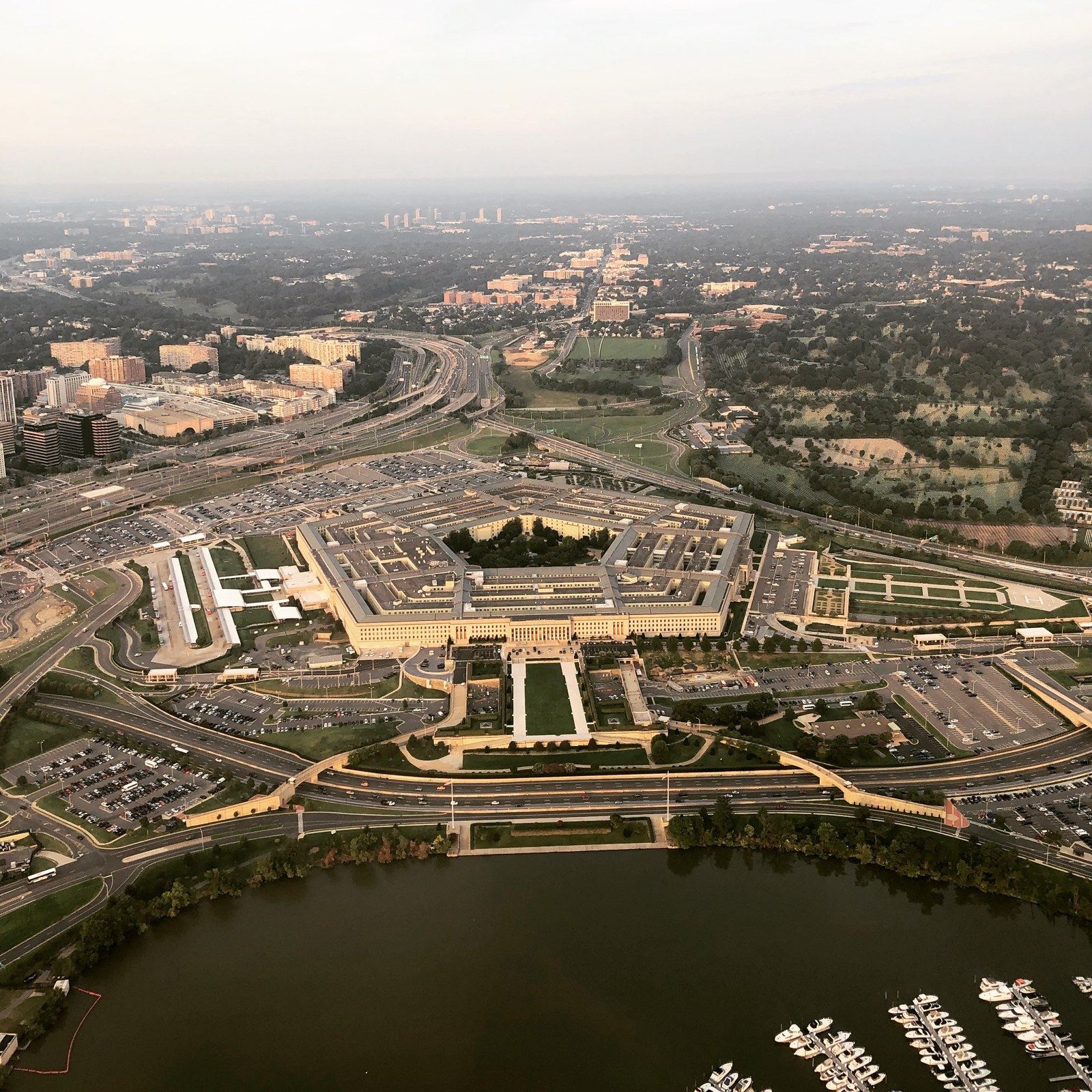 Aerial photograph of the Pentagon in Arlington, Virginia, September 7, 2018. Department of Defense governance context; not a photograph of the responsible-AI council or a current AI system. Photo: Touch Of Light, CC BY-SA 4.0.