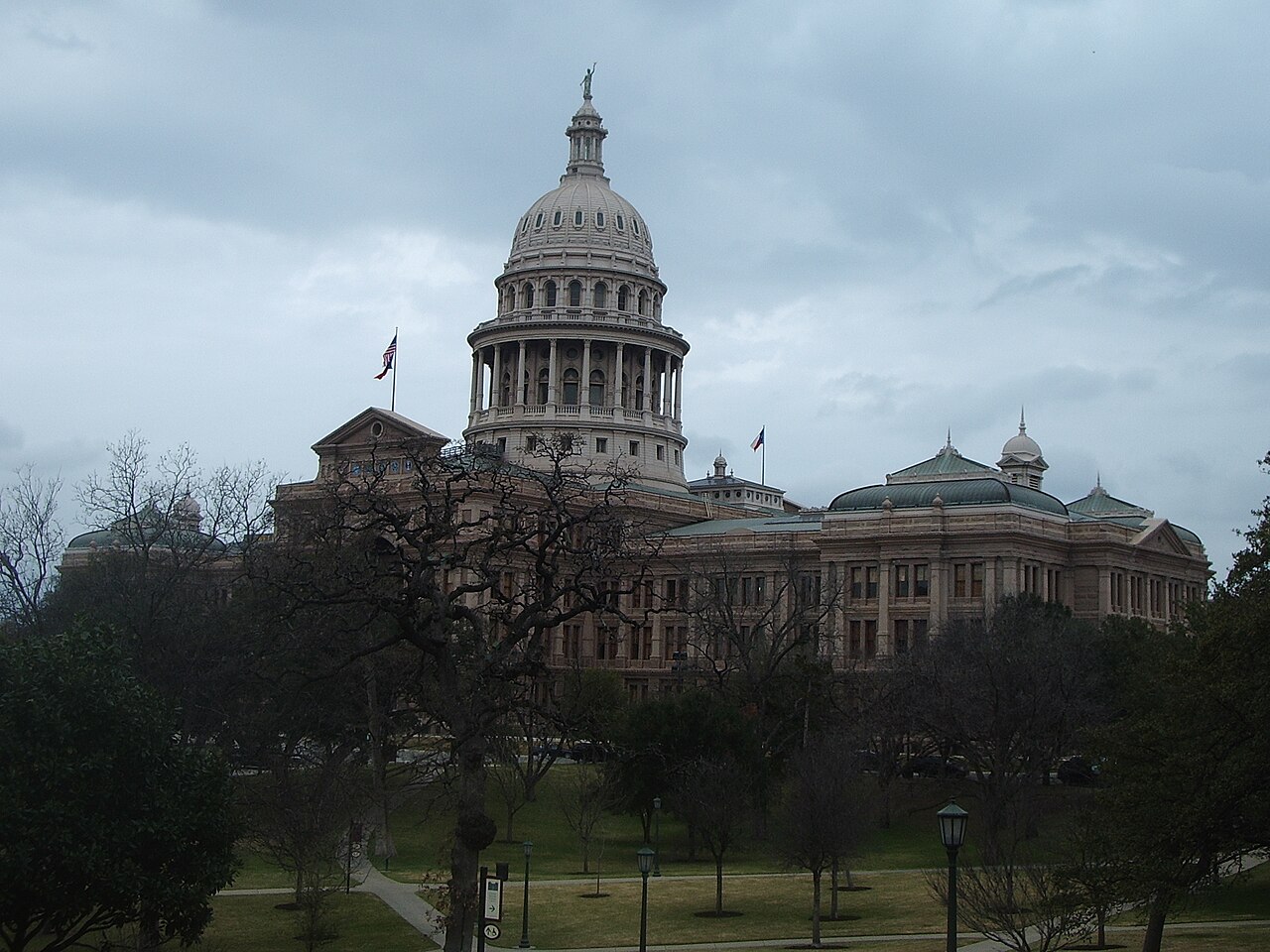 Texas State Capitol viewed from the visitors-center steps, February 16, 2008. Archival institutional context; does not depict the current election.